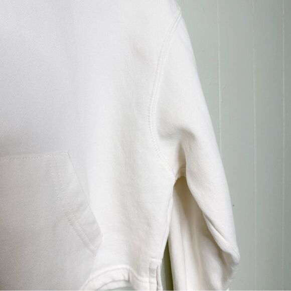 WeWoreWhat Cropped Knit Quarter Zip Pullover White Size Medium - Picture 4 of 6